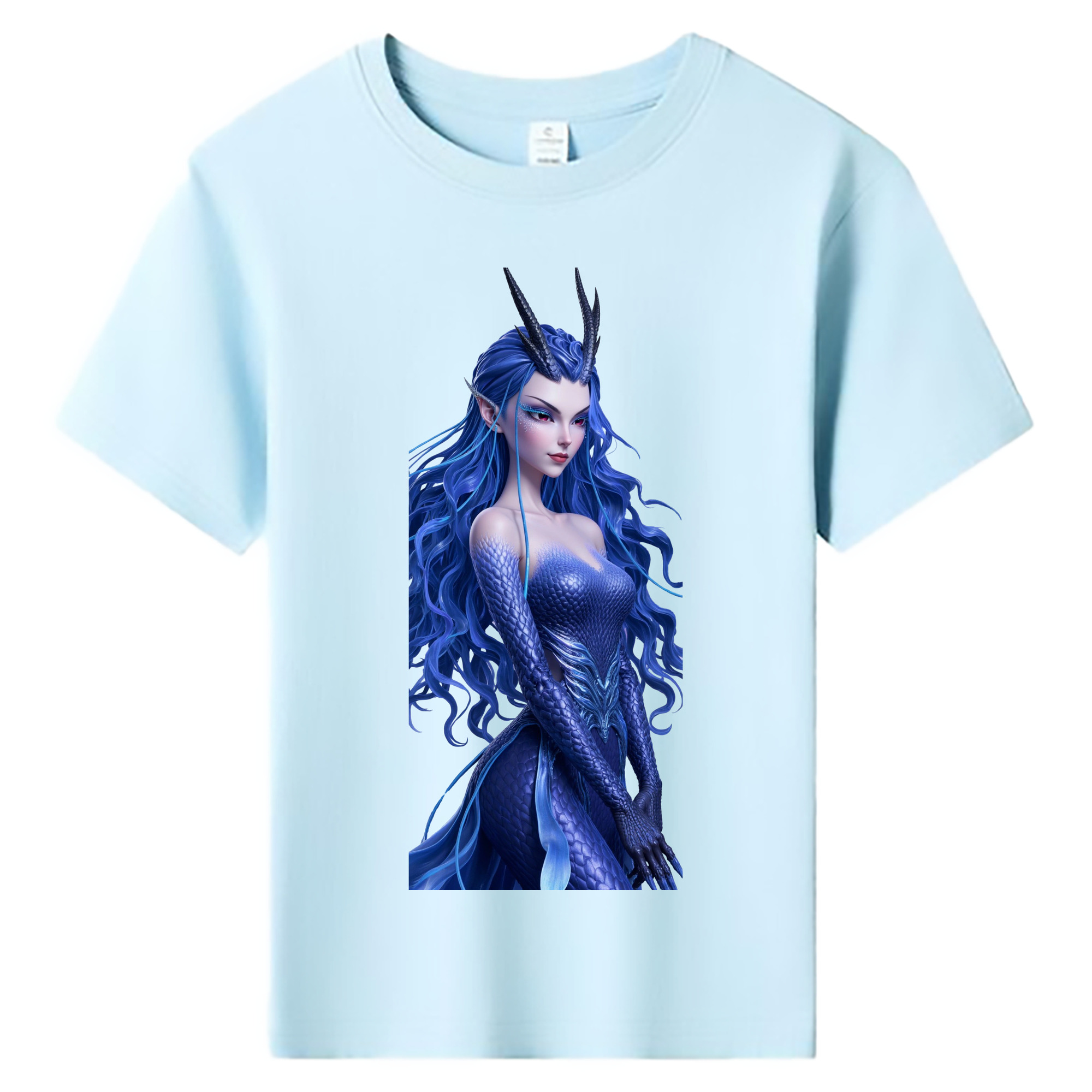 （画像用） Ne Zha 2 ナタ 魔童の大暴れ 綿100％キッズTシャツ（フロントプリント）
